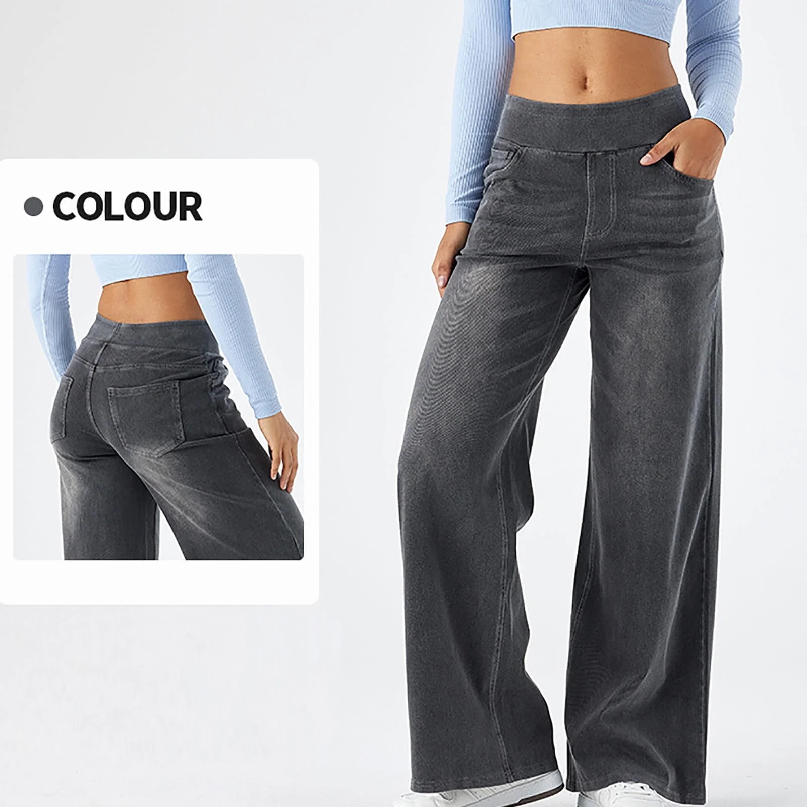 High-Waisted Wide-Leg Baggy Jeans - Image 29
