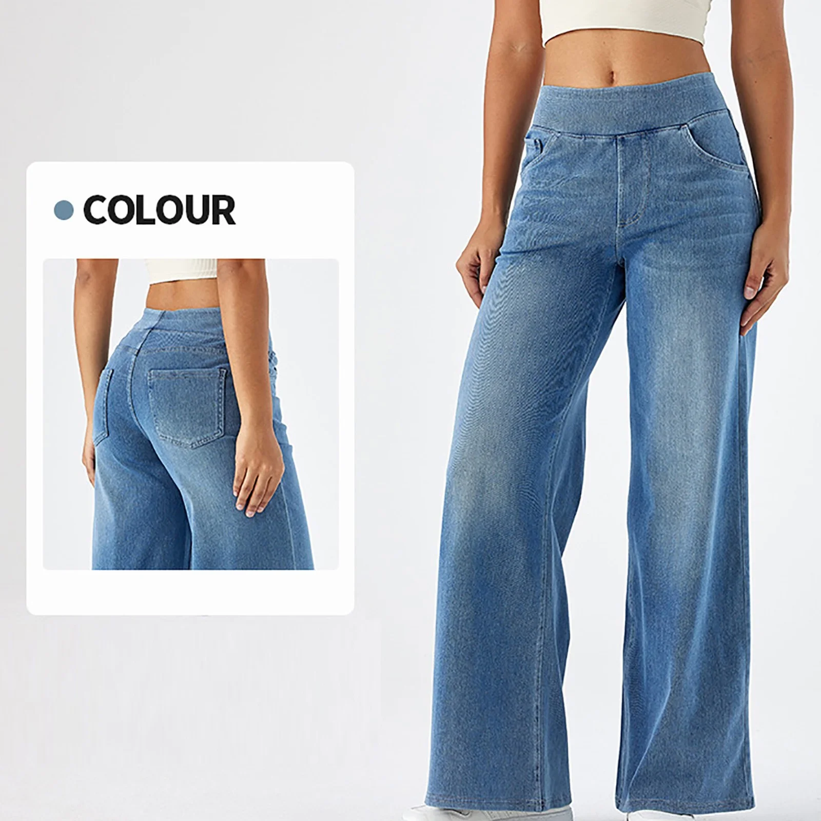 High-Waisted Wide-Leg Baggy Jeans - Image 31