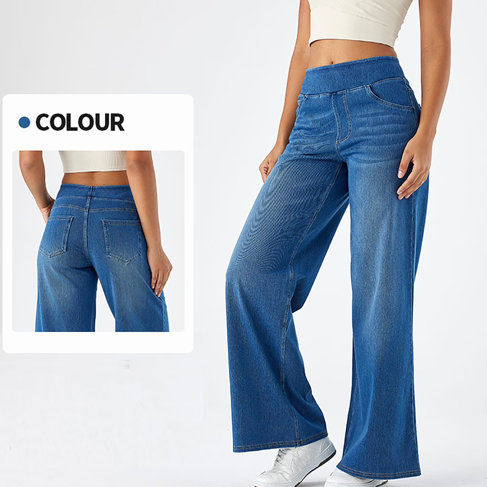 High-Waisted Wide-Leg Baggy Jeans - Image 13