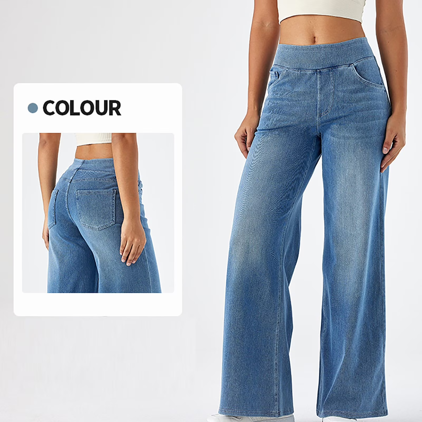 High-Waisted Wide-Leg Baggy Jeans - Image 14