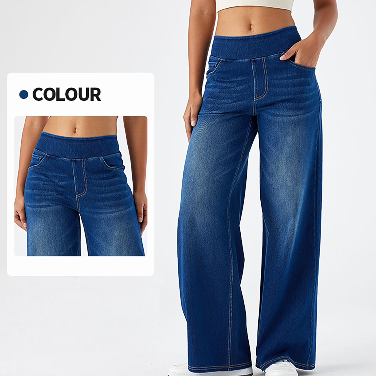 High-Waisted Wide-Leg Baggy Jeans - Image 21