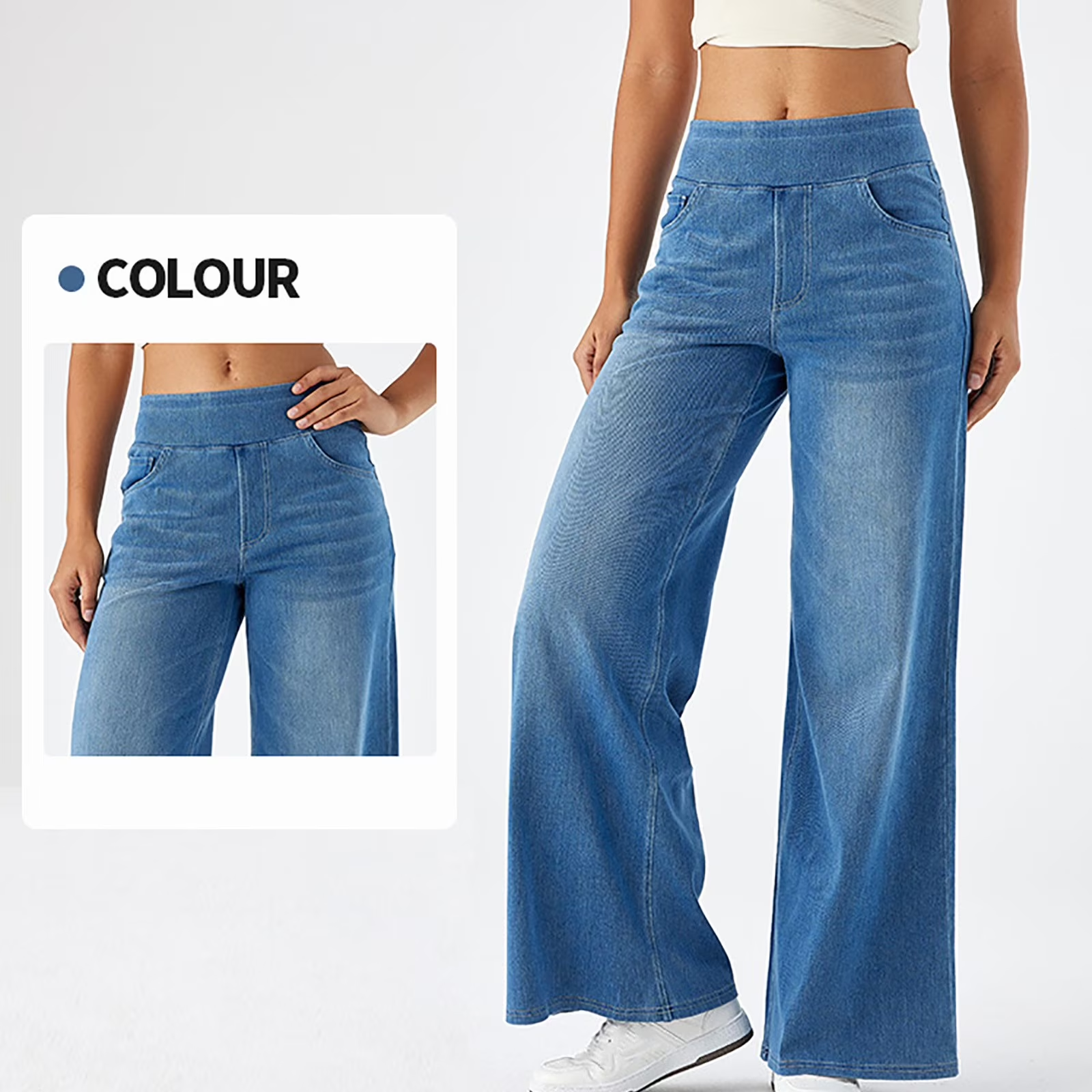 High-Waisted Wide-Leg Baggy Jeans - Image 36