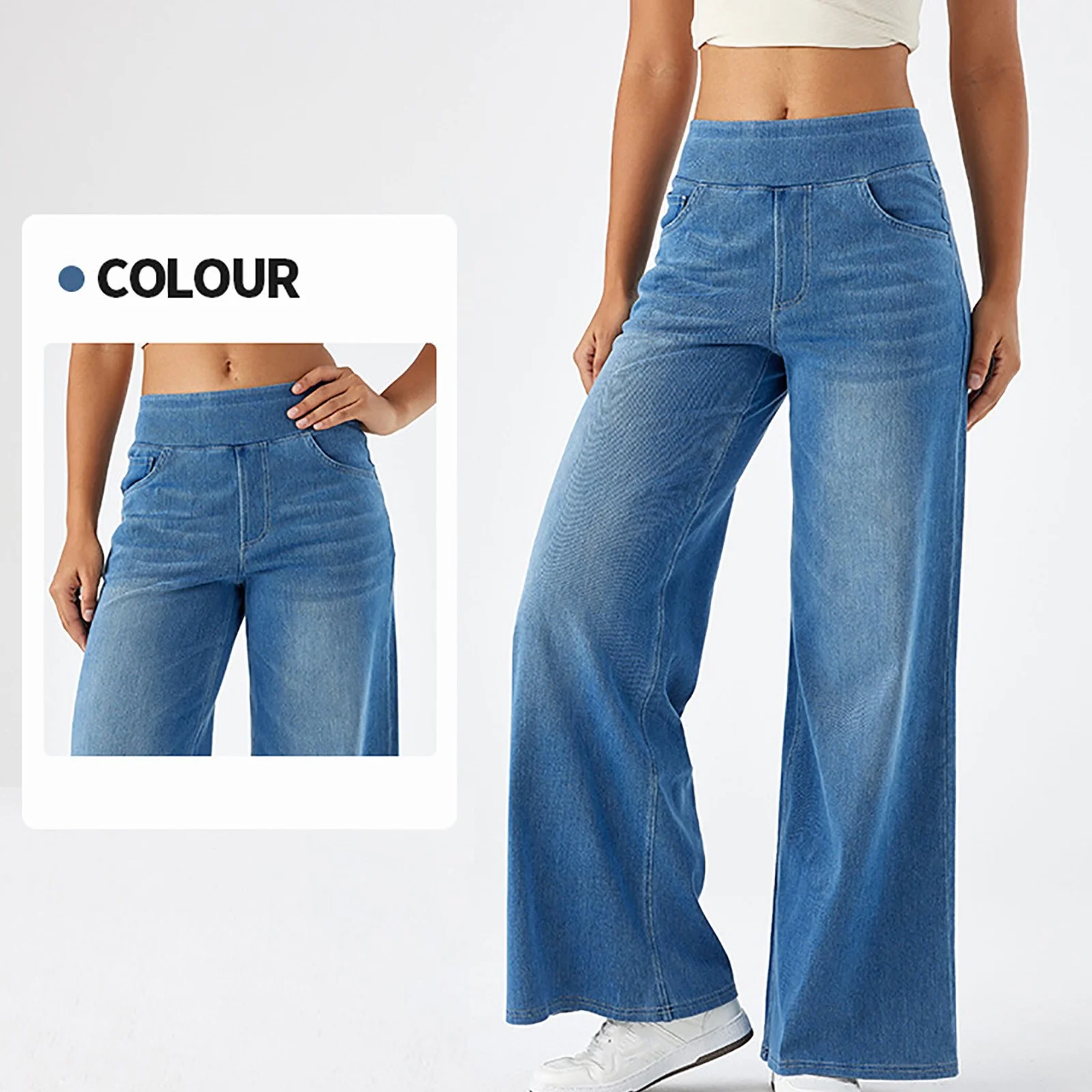 High-Waisted Wide-Leg Baggy Jeans - Image 30