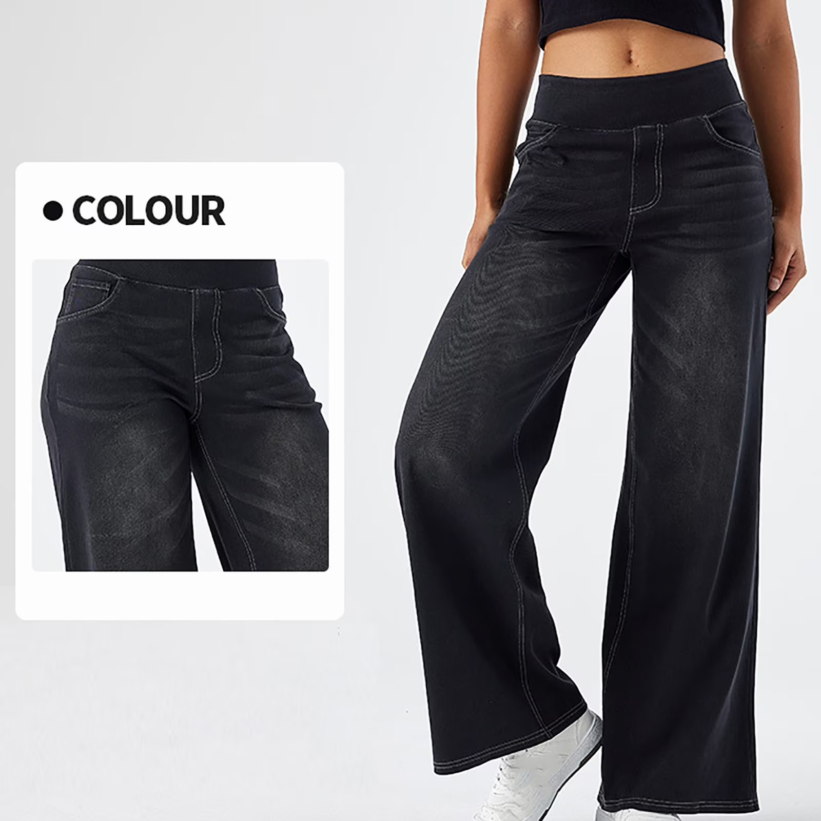 High-Waisted Wide-Leg Baggy Jeans - Image 22