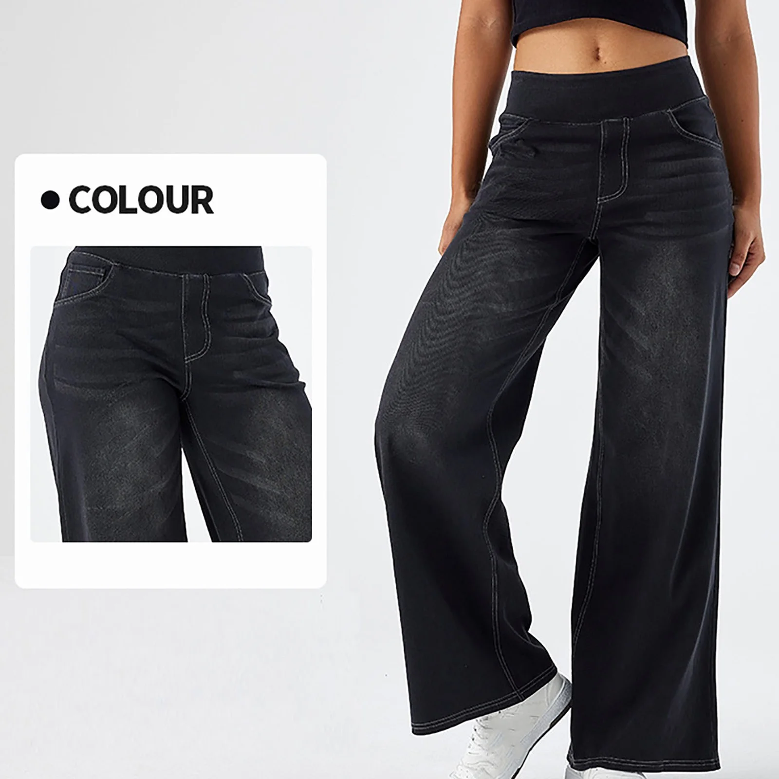 High-Waisted Wide-Leg Baggy Jeans - Image 27